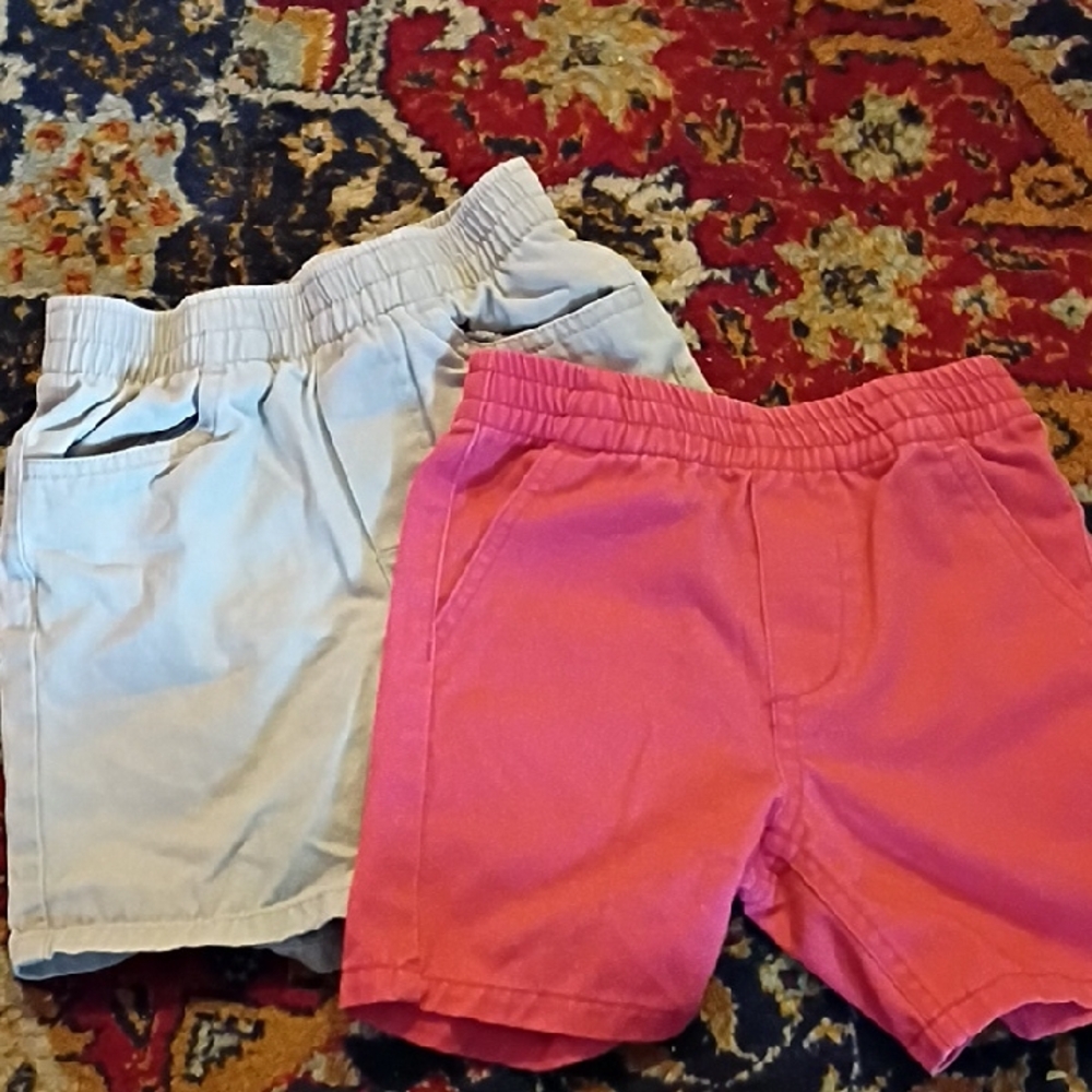 Nautica Kids Peach(2t) and Khaki (3t)Shorts Set